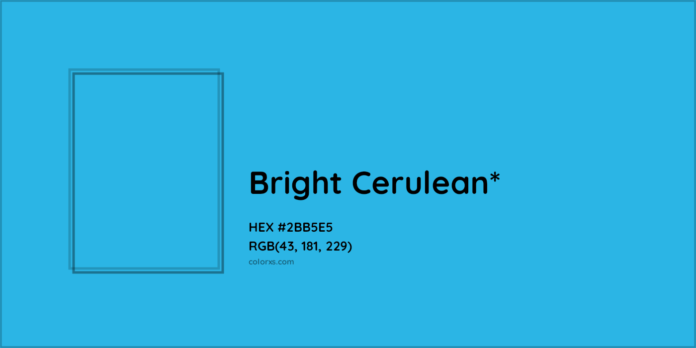 HEX #2BB5E5 Color Name, Color Code, Palettes, Similar Paints, Images