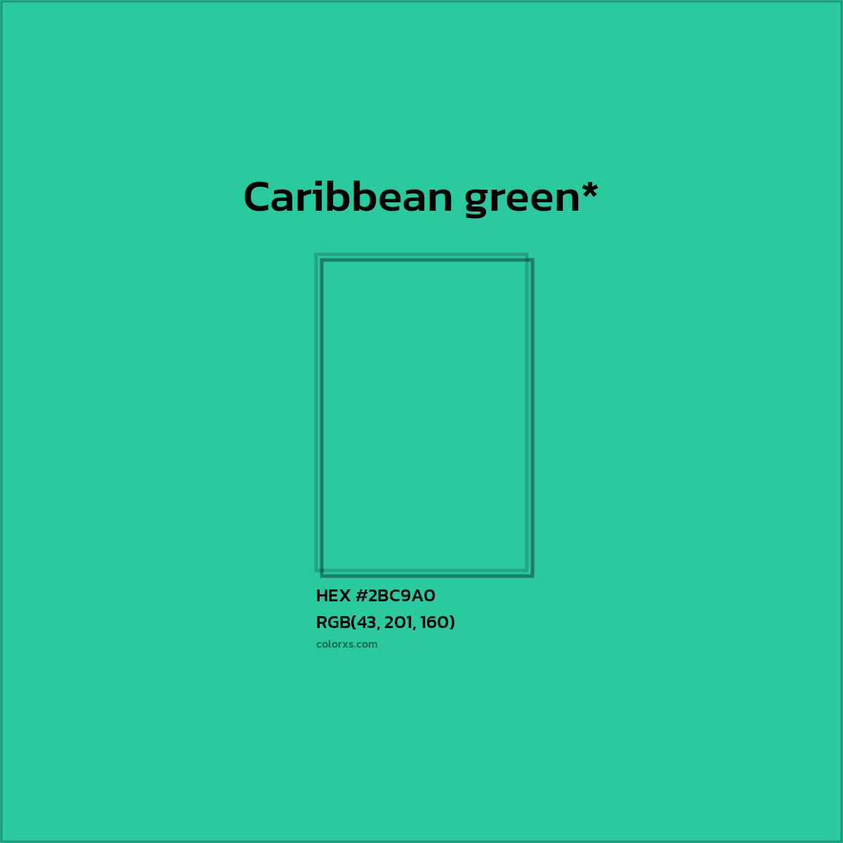 HEX #2BC9A0 Color Name, Color Code, Palettes, Similar Paints, Images