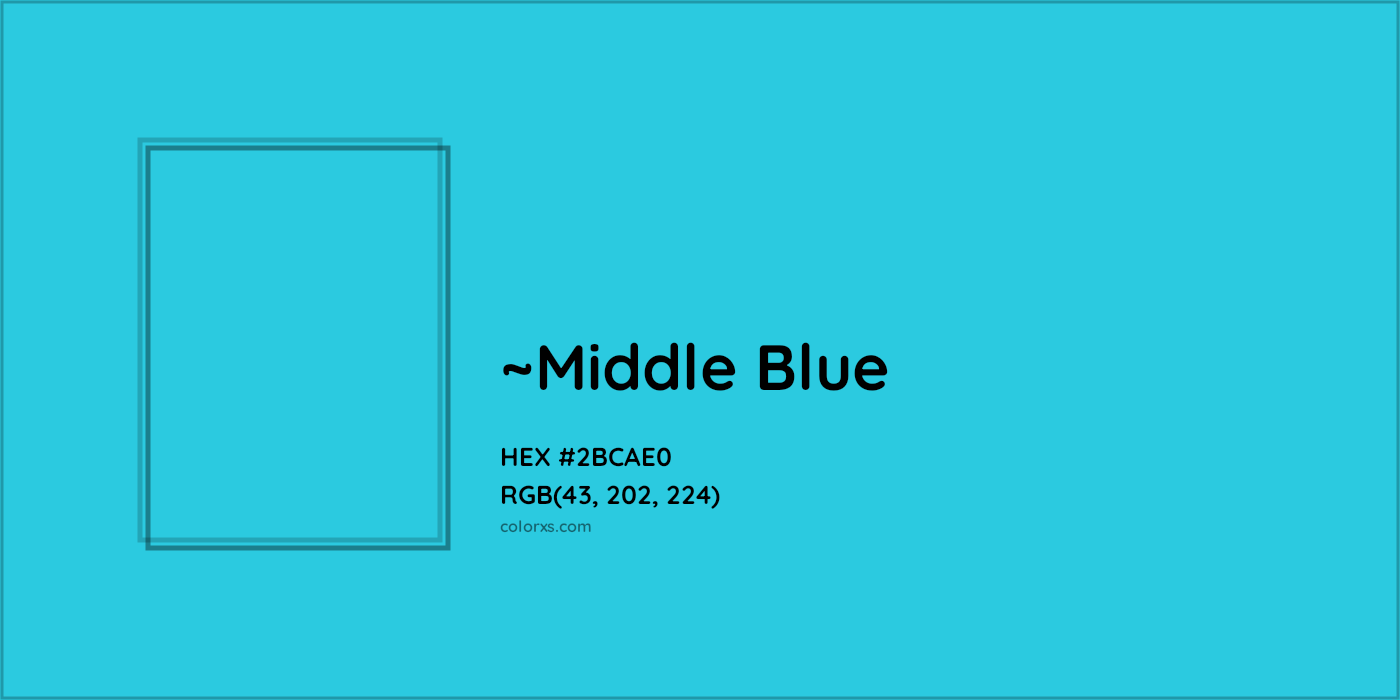 HEX #2BCAE0 Color Name, Color Code, Palettes, Similar Paints, Images