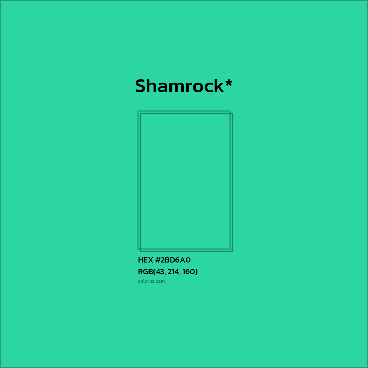 HEX #2BD6A0 Color Name, Color Code, Palettes, Similar Paints, Images