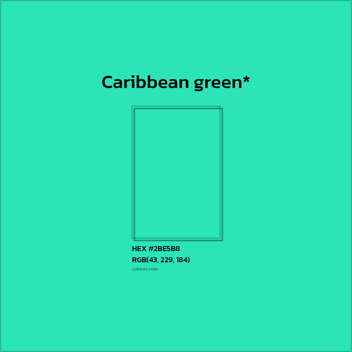 HEX #2BE5B8 Color Name, Color Code, Palettes, Similar Paints, Images