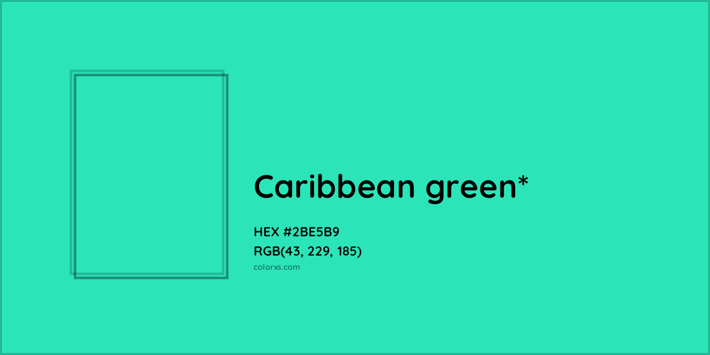 HEX #2BE5B9 Color Name, Color Code, Palettes, Similar Paints, Images
