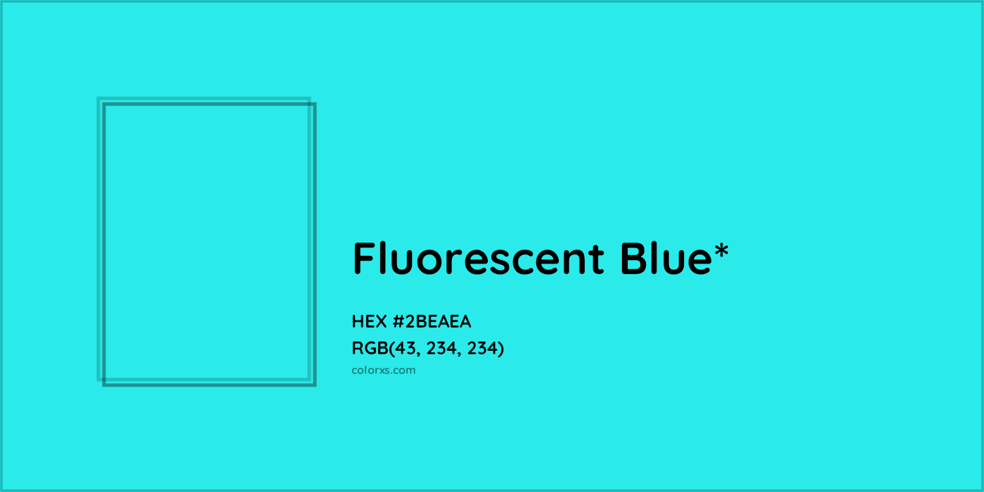 HEX #2BEAEA Color Name, Color Code, Palettes, Similar Paints, Images