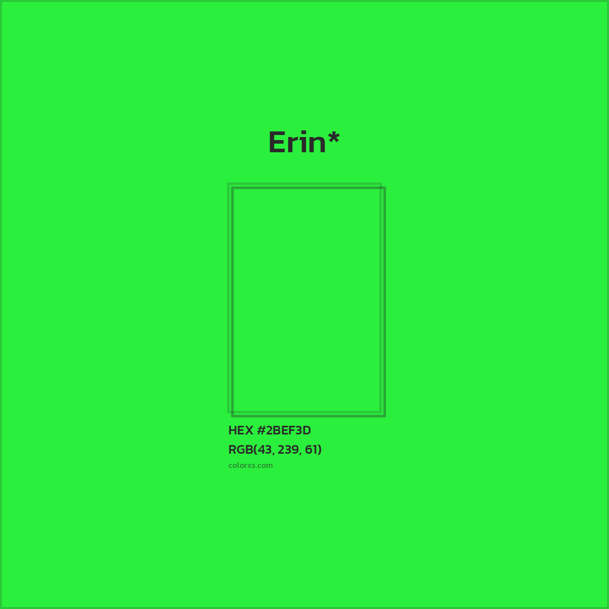 HEX #2BEF3D Color Name, Color Code, Palettes, Similar Paints, Images