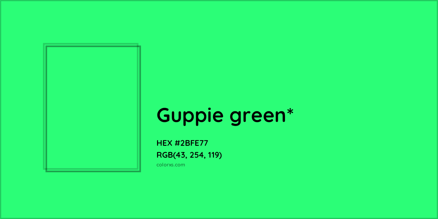 HEX #2BFE77 Color Name, Color Code, Palettes, Similar Paints, Images