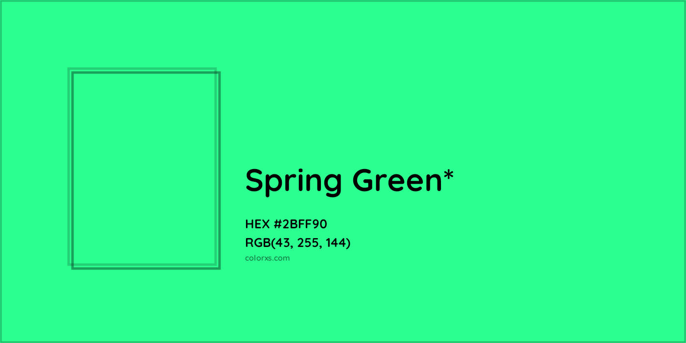 HEX #2BFF90 Color Name, Color Code, Palettes, Similar Paints, Images