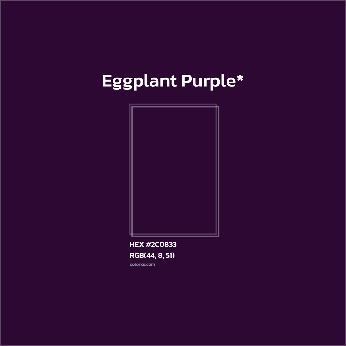 HEX #2C0833 Color Name, Color Code, Palettes, Similar Paints, Images