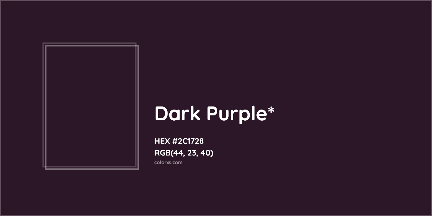 HEX #2C1728 Color Name, Color Code, Palettes, Similar Paints, Images