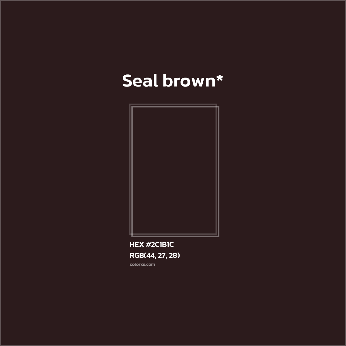 HEX #2C1B1C Color Name, Color Code, Palettes, Similar Paints, Images