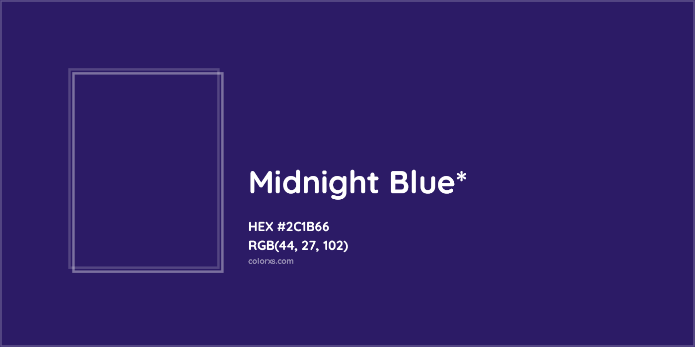 HEX #2C1B66 Color Name, Color Code, Palettes, Similar Paints, Images