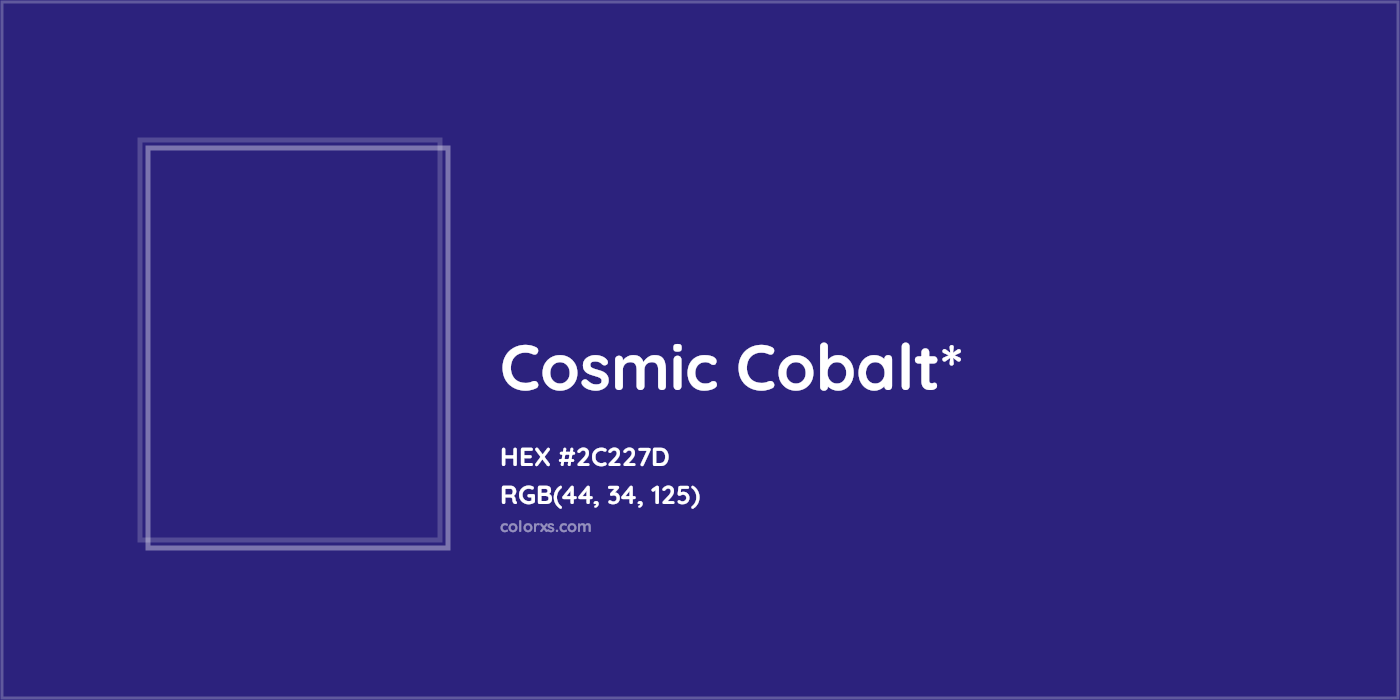 HEX #2C227D Color Name, Color Code, Palettes, Similar Paints, Images