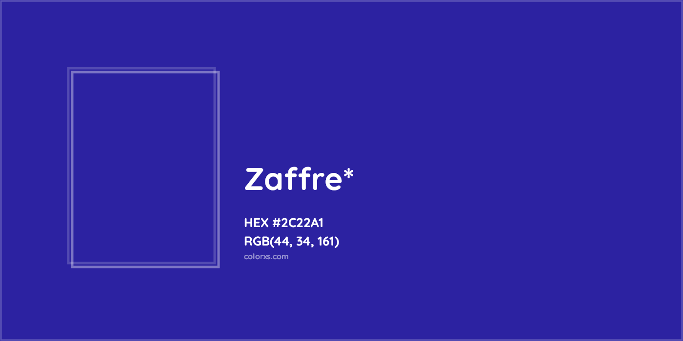 HEX #2C22A1 Color Name, Color Code, Palettes, Similar Paints, Images