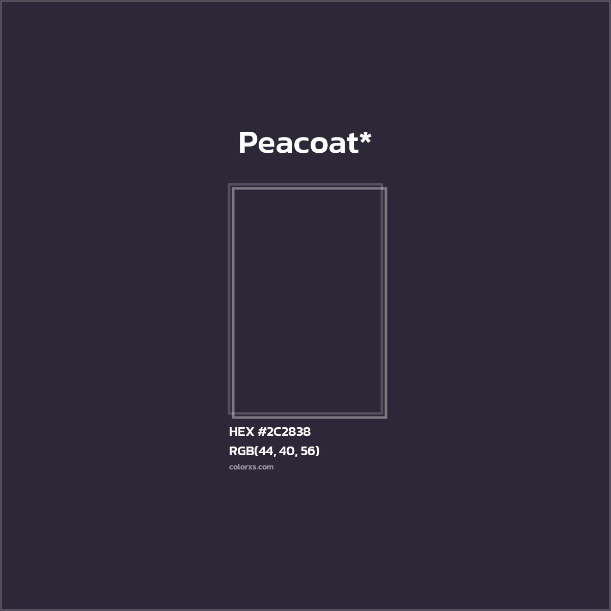 HEX #2C2838 Color Name, Color Code, Palettes, Similar Paints, Images