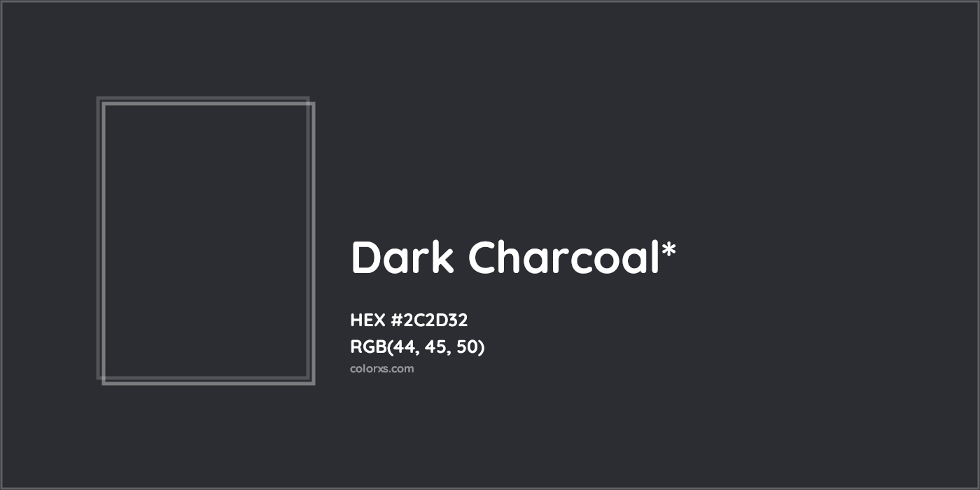 HEX #2C2D32 Color Name, Color Code, Palettes, Similar Paints, Images
