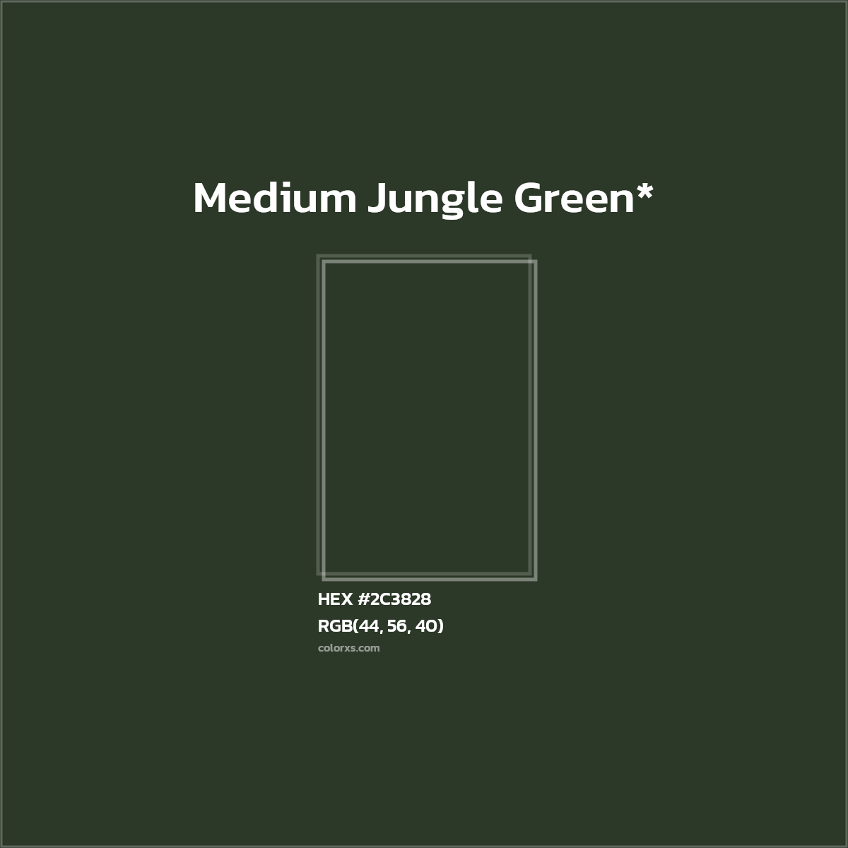 HEX #2C3828 Color Name, Color Code, Palettes, Similar Paints, Images