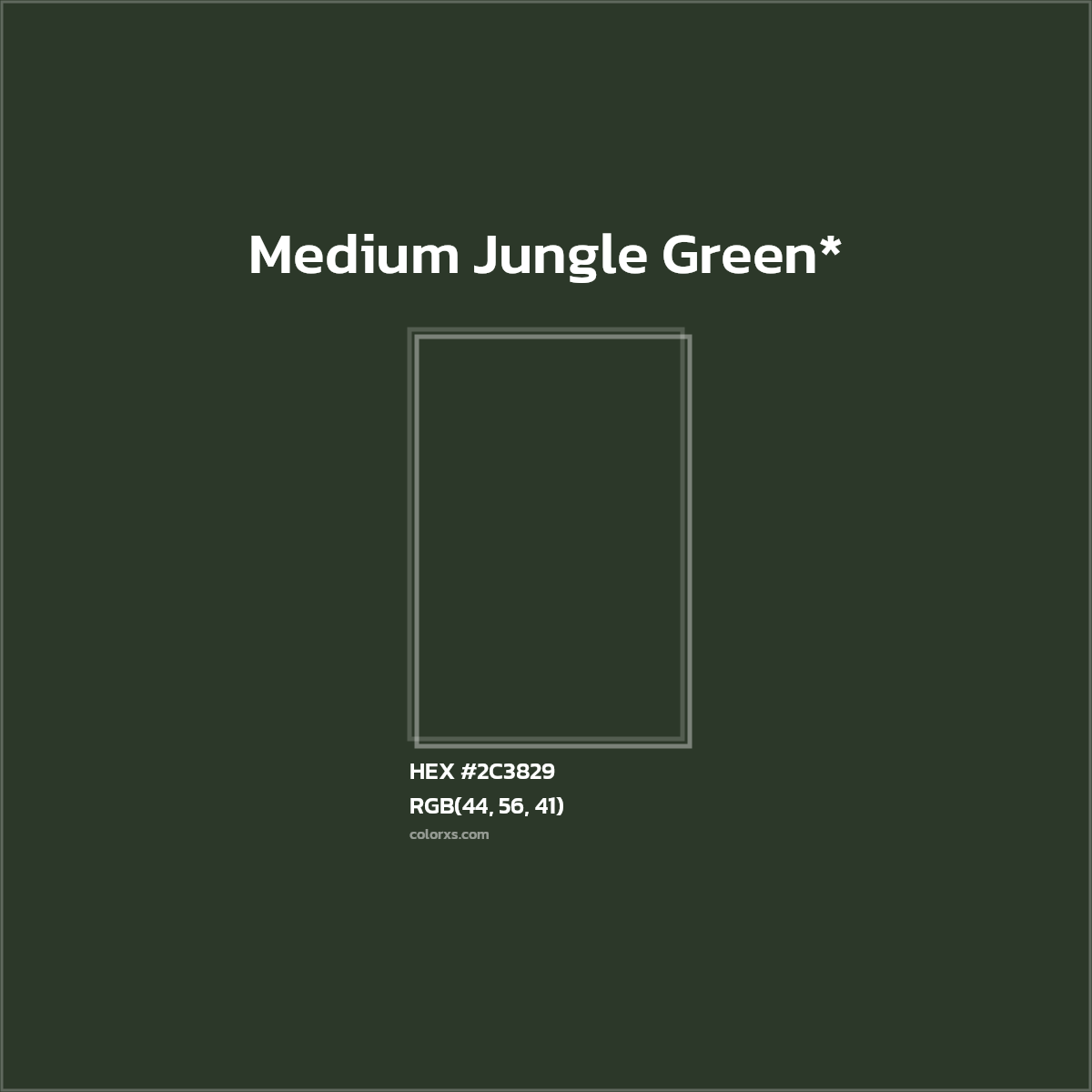 HEX #2C3829 Color Name, Color Code, Palettes, Similar Paints, Images