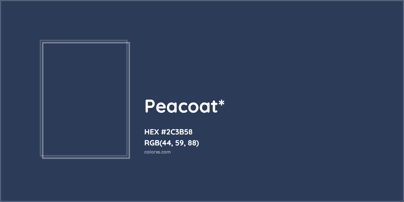 HEX #2C3B58 Color Name, Color Code, Palettes, Similar Paints, Images