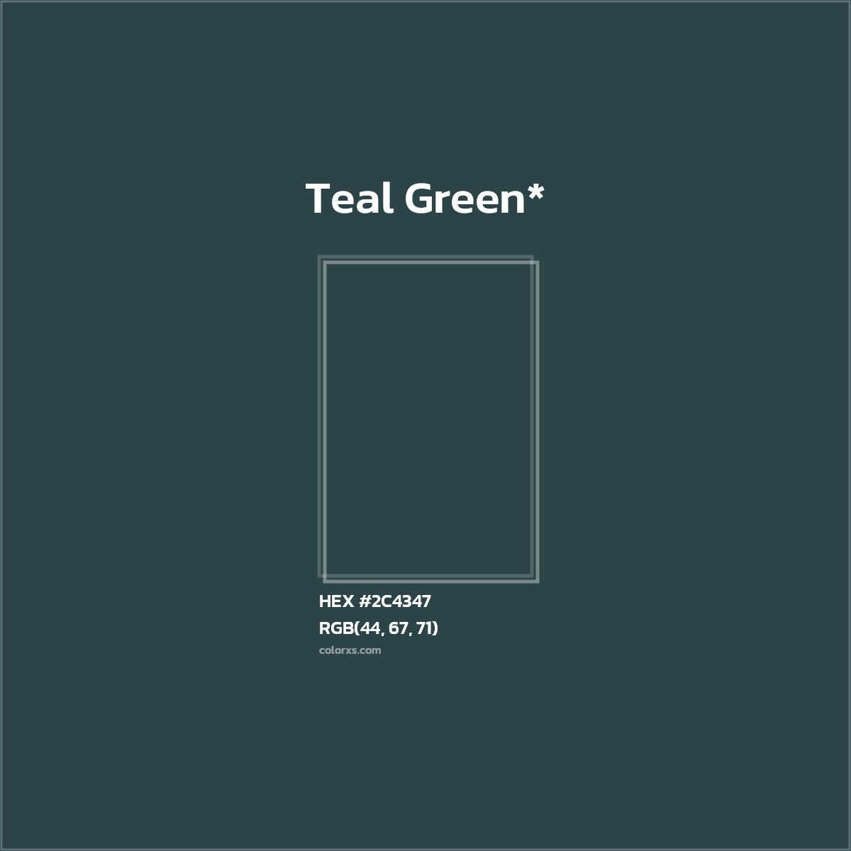 HEX #2C4347 Color Name, Color Code, Palettes, Similar Paints, Images