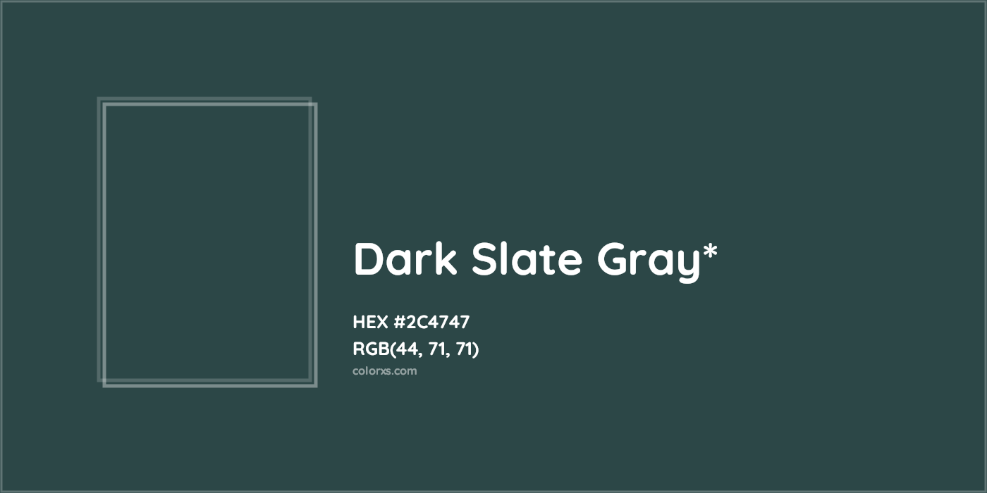 HEX #2C4747 Color Name, Color Code, Palettes, Similar Paints, Images