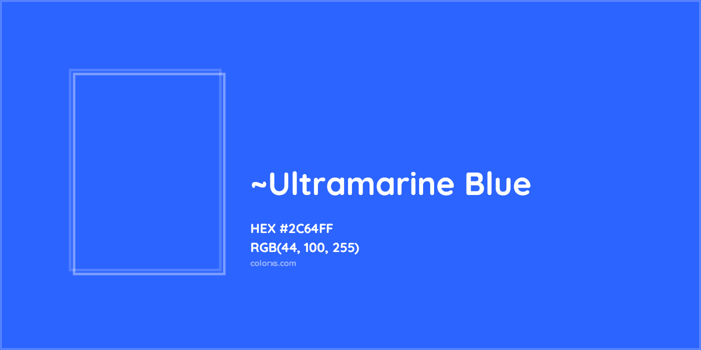HEX #2C64FF Color Name, Color Code, Palettes, Similar Paints, Images