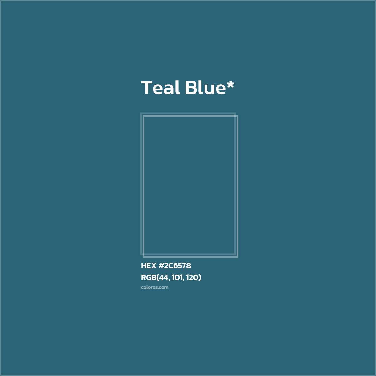 HEX #2C6578 Color Name, Color Code, Palettes, Similar Paints, Images