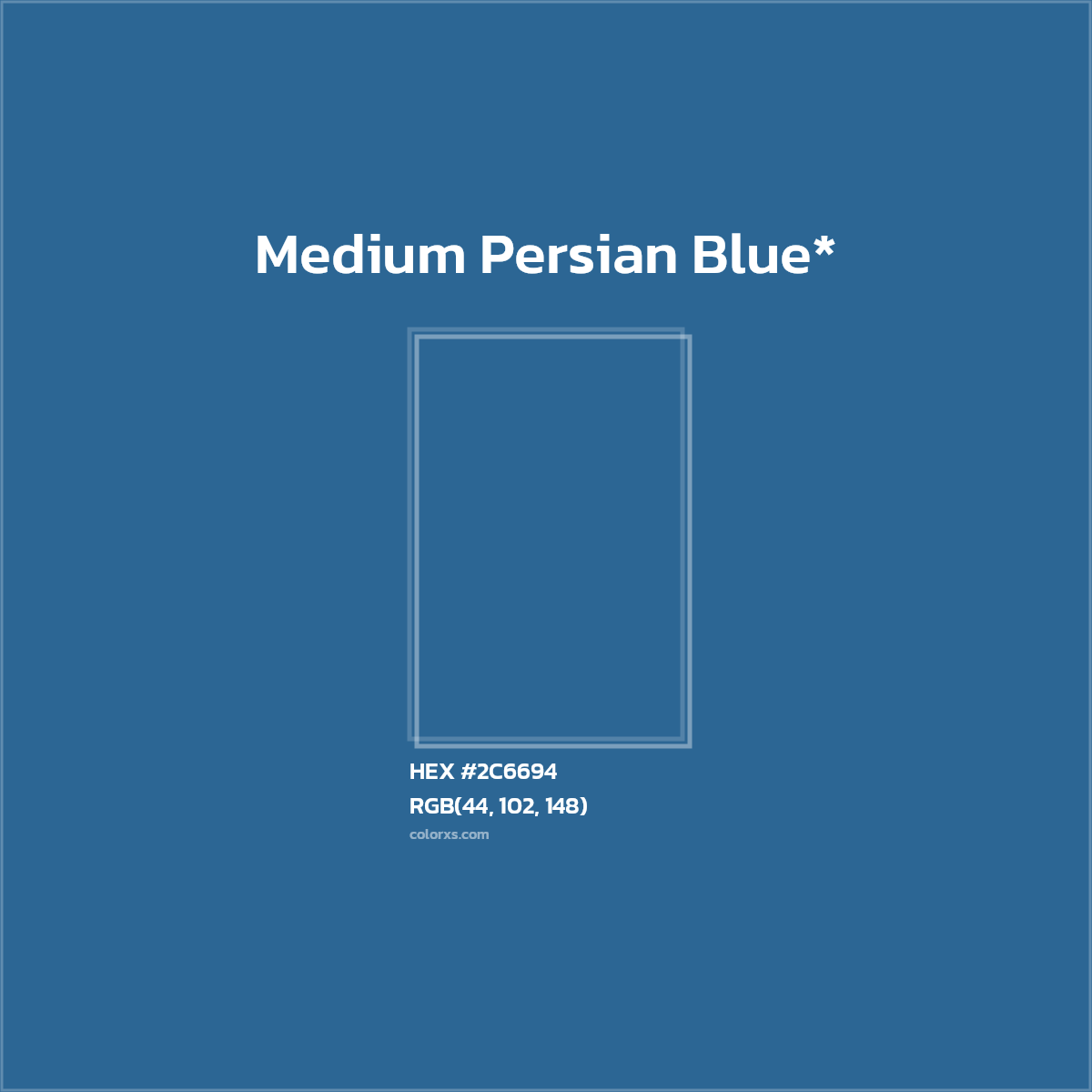 HEX #2C6694 Color Name, Color Code, Palettes, Similar Paints, Images