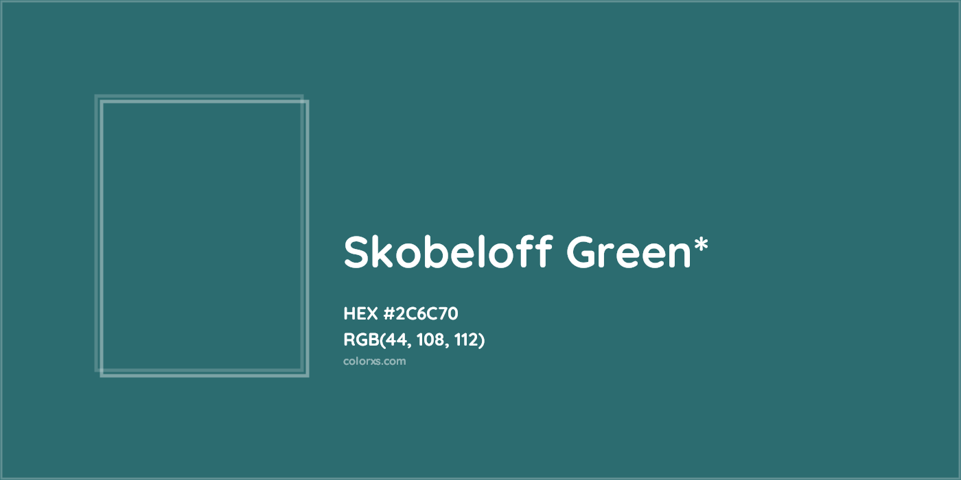 HEX #2C6C70 Color Name, Color Code, Palettes, Similar Paints, Images