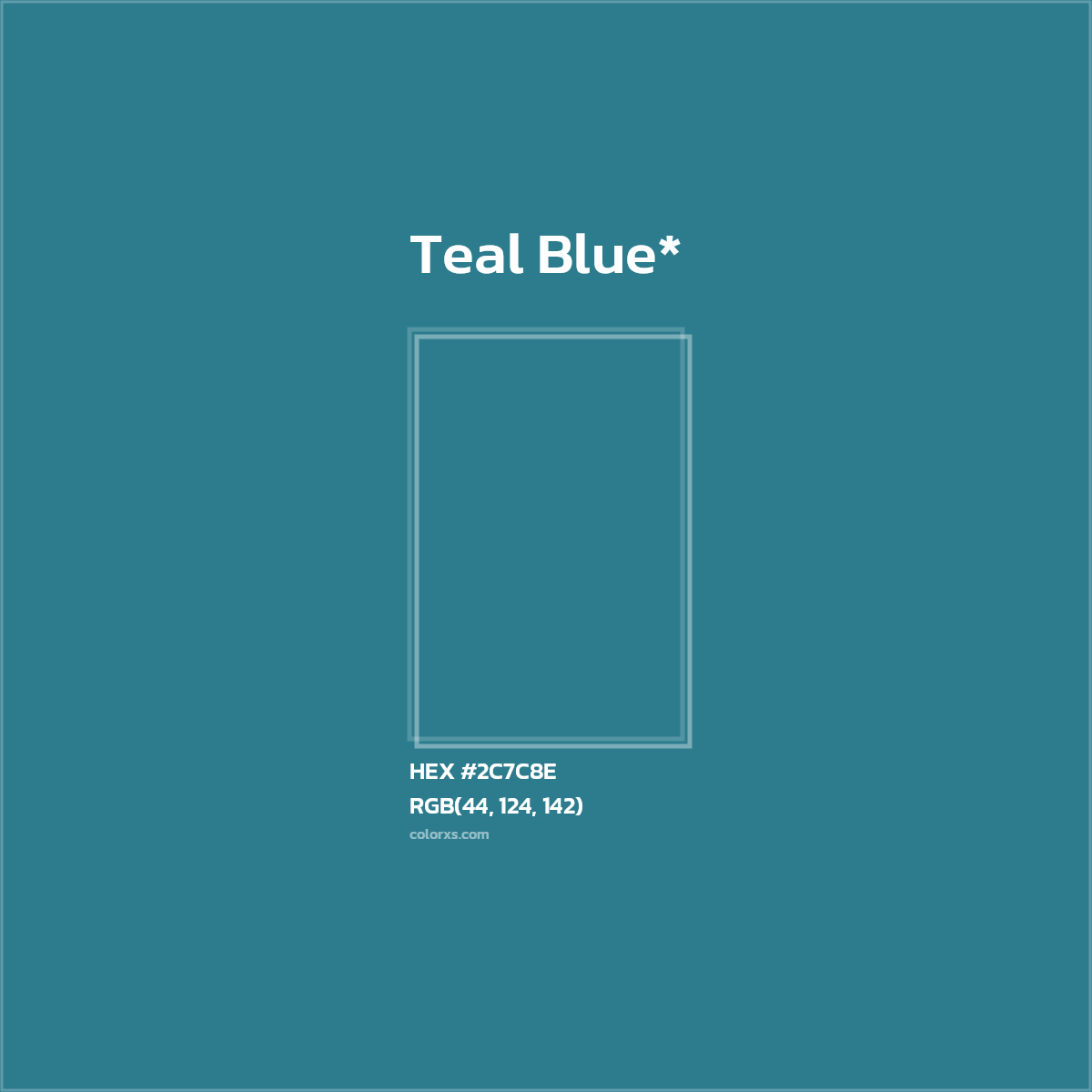 HEX #2C7C8E Color Name, Color Code, Palettes, Similar Paints, Images