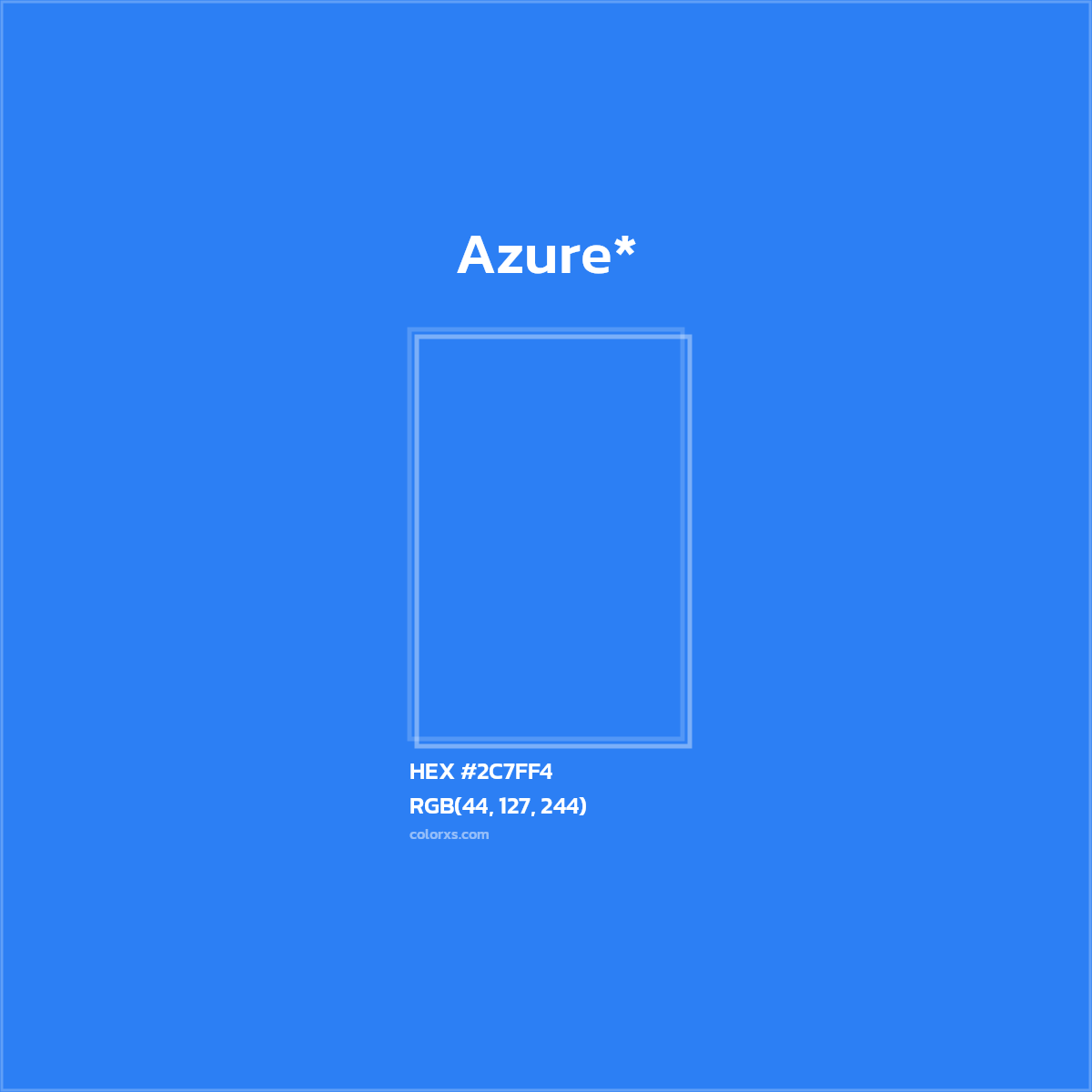 HEX #2C7FF4 Color Name, Color Code, Palettes, Similar Paints, Images