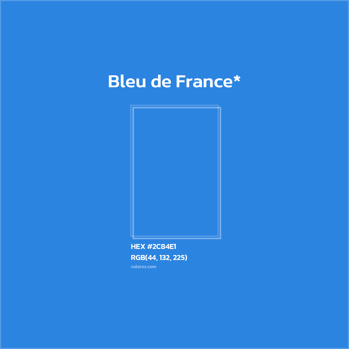 HEX #2C84E1 Color Name, Color Code, Palettes, Similar Paints, Images