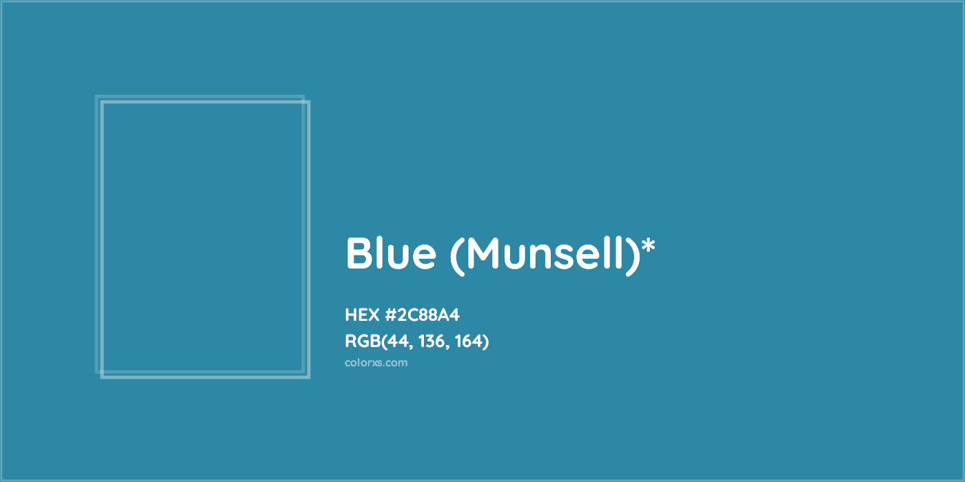 HEX #2C88A4 Color Name, Color Code, Palettes, Similar Paints, Images