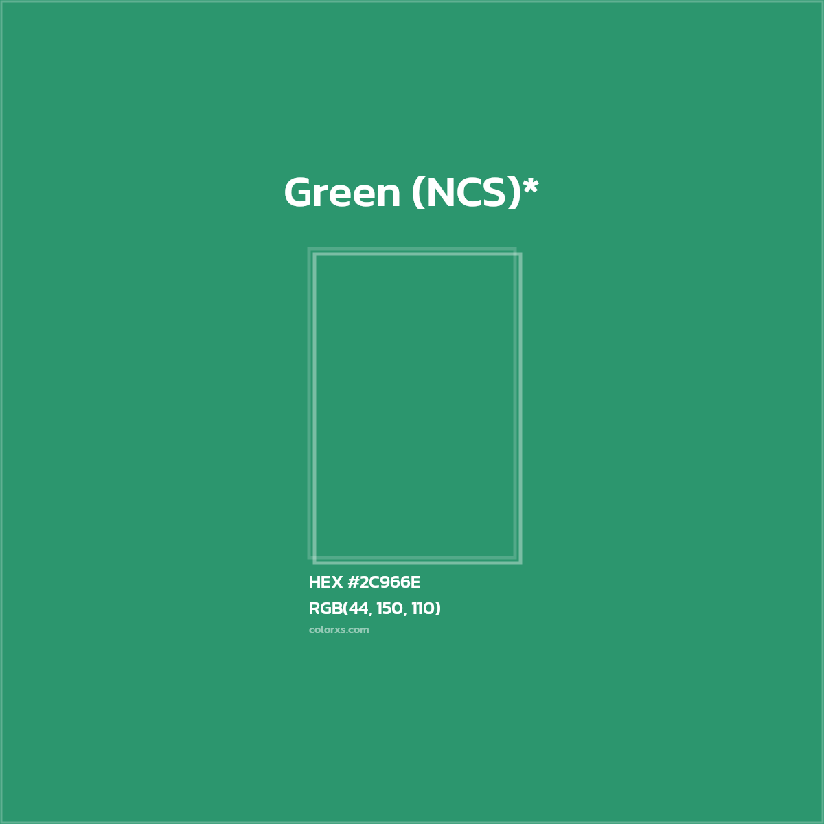 HEX #2C966E Color Name, Color Code, Palettes, Similar Paints, Images