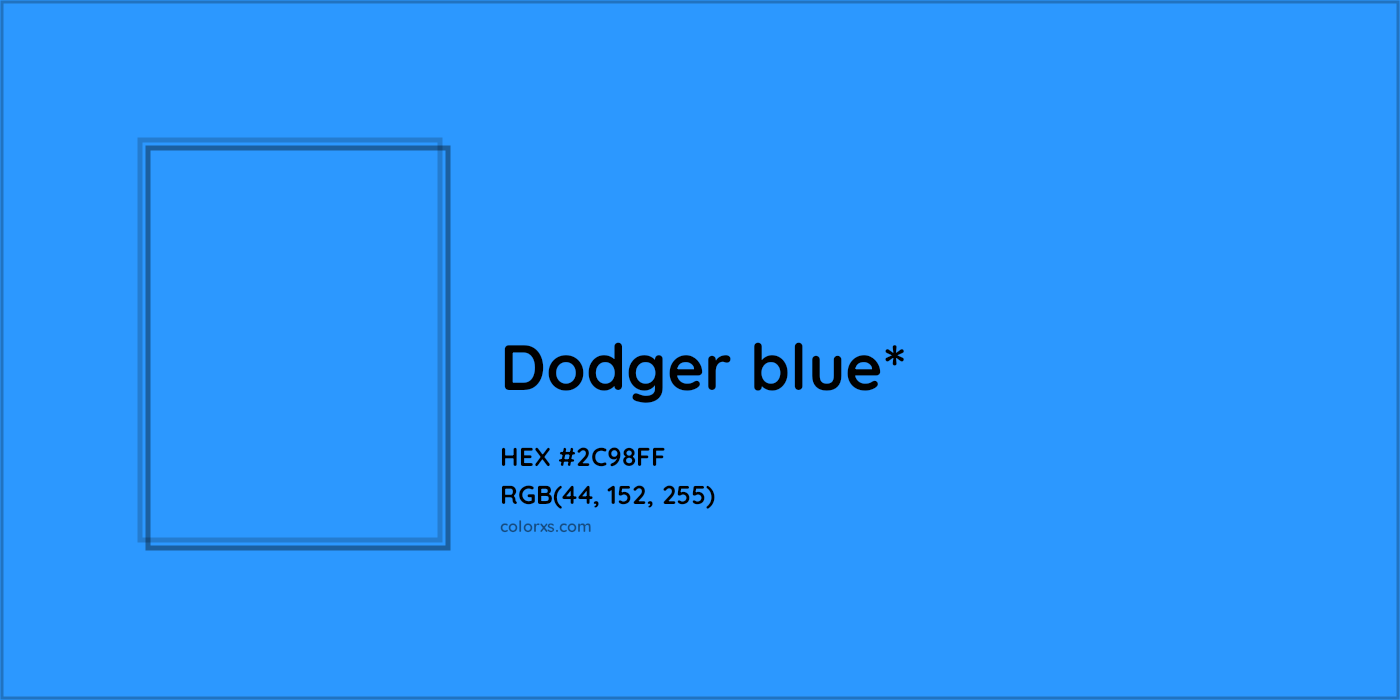 HEX #2C98FF Color Name, Color Code, Palettes, Similar Paints, Images