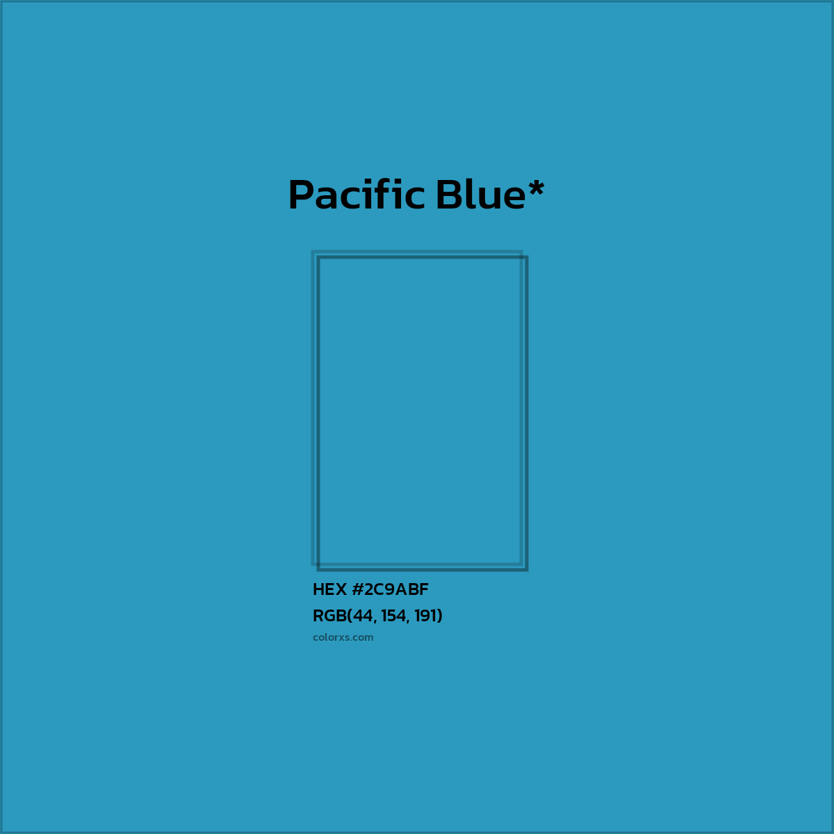 HEX #2C9ABF Color Name, Color Code, Palettes, Similar Paints, Images
