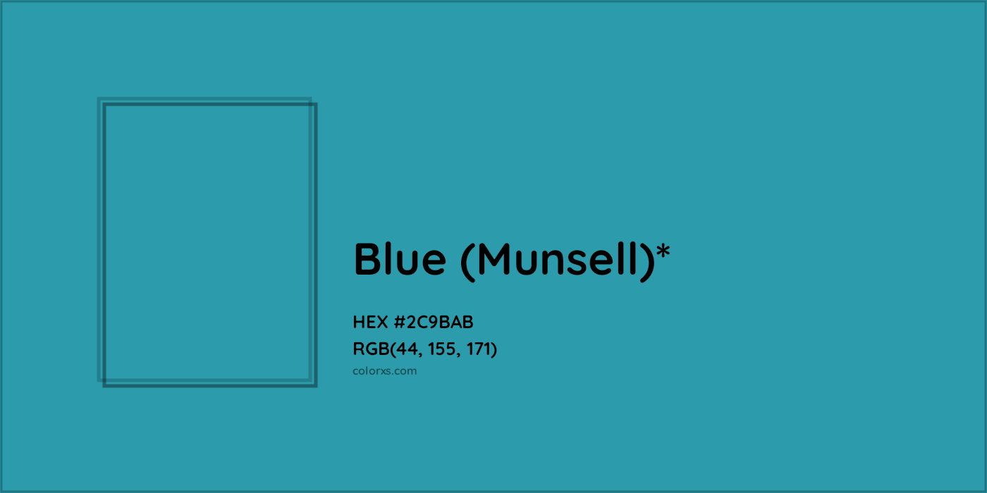 HEX #2C9BAB Color Name, Color Code, Palettes, Similar Paints, Images