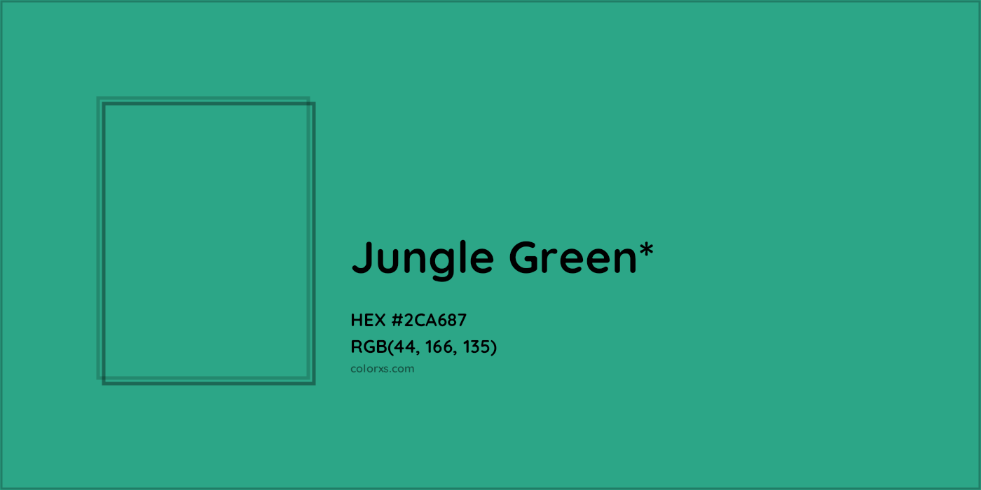 HEX #2CA687 Color Name, Color Code, Palettes, Similar Paints, Images