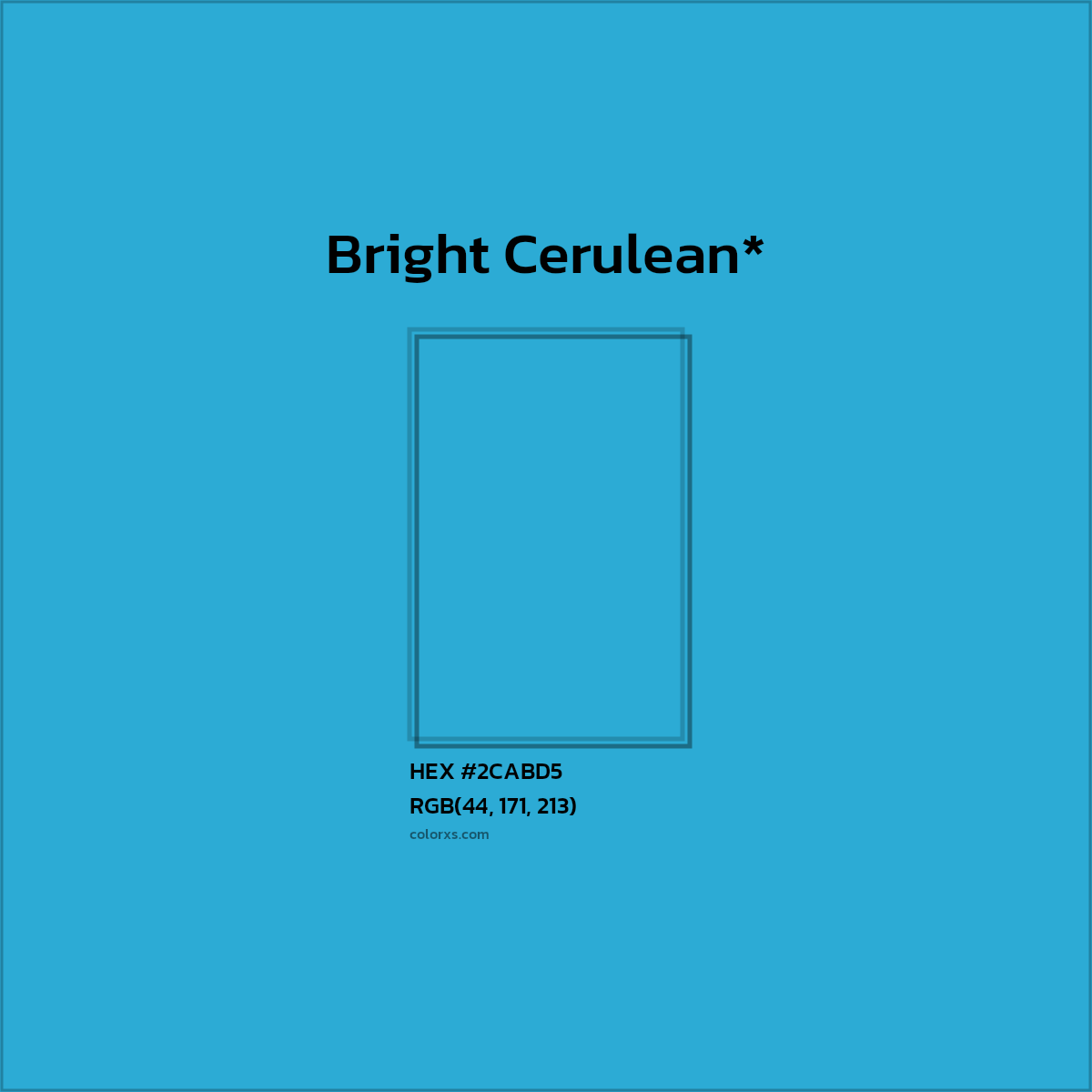HEX #2CABD5 Color Name, Color Code, Palettes, Similar Paints, Images