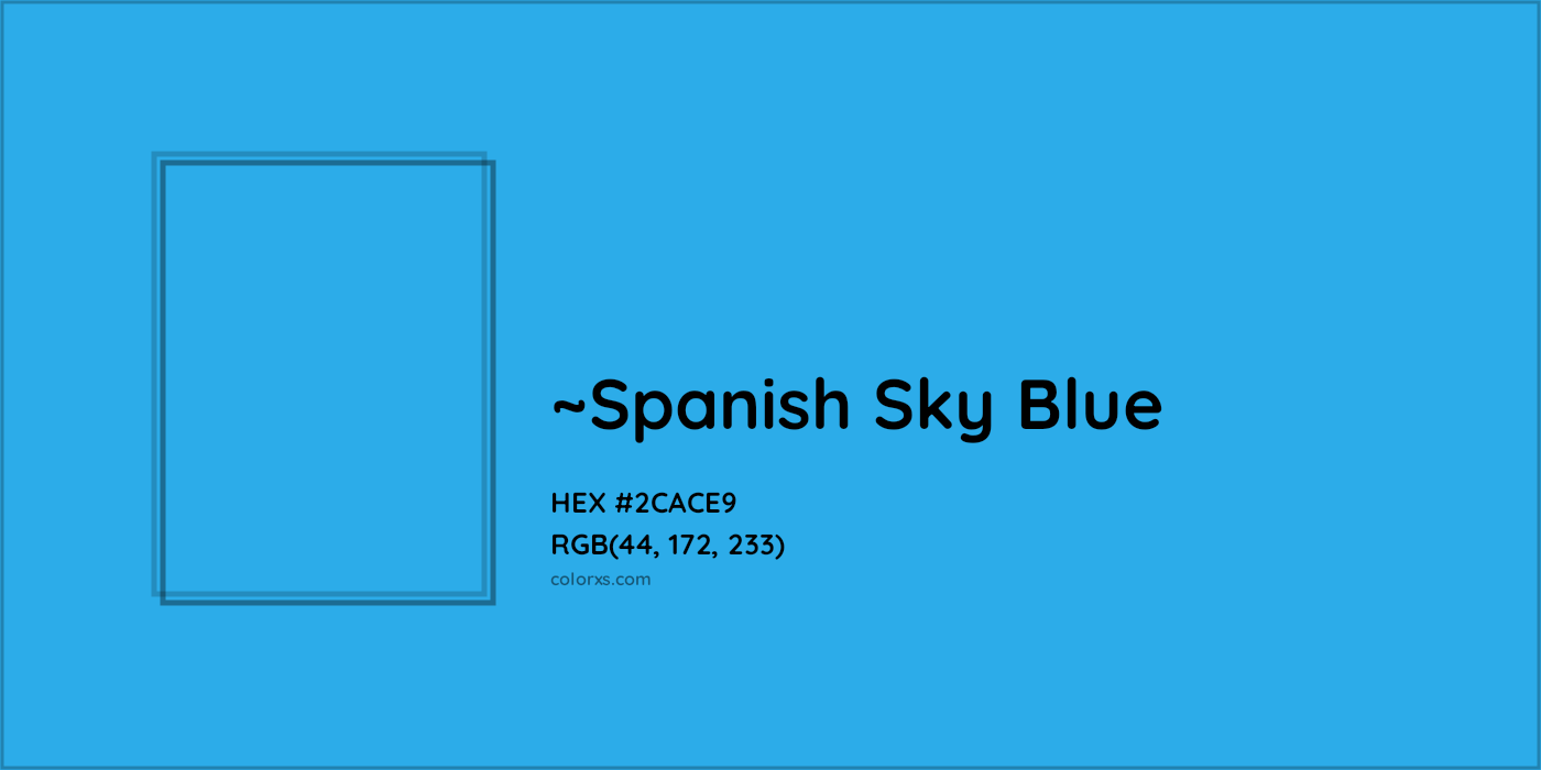 HEX #2CACE9 Color Name, Color Code, Palettes, Similar Paints, Images
