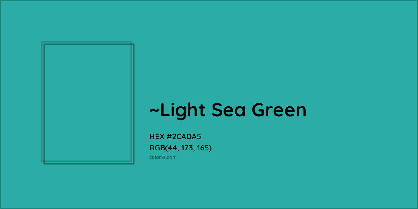 HEX #2CADA5 Color Name, Color Code, Palettes, Similar Paints, Images