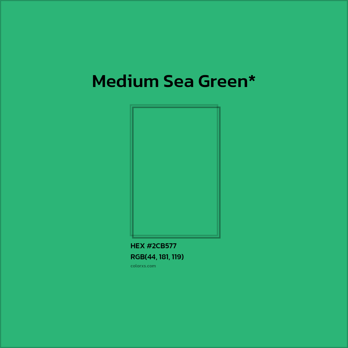 HEX #2CB577 Color Name, Color Code, Palettes, Similar Paints, Images