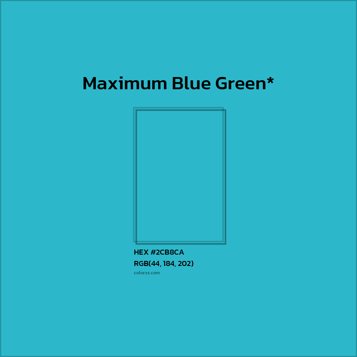 HEX #2CB8CA Color Name, Color Code, Palettes, Similar Paints, Images