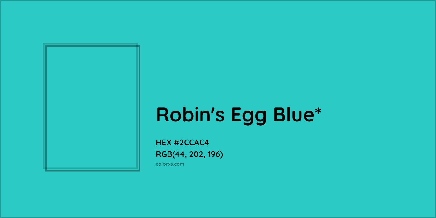 HEX #2CCAC4 Color Name, Color Code, Palettes, Similar Paints, Images