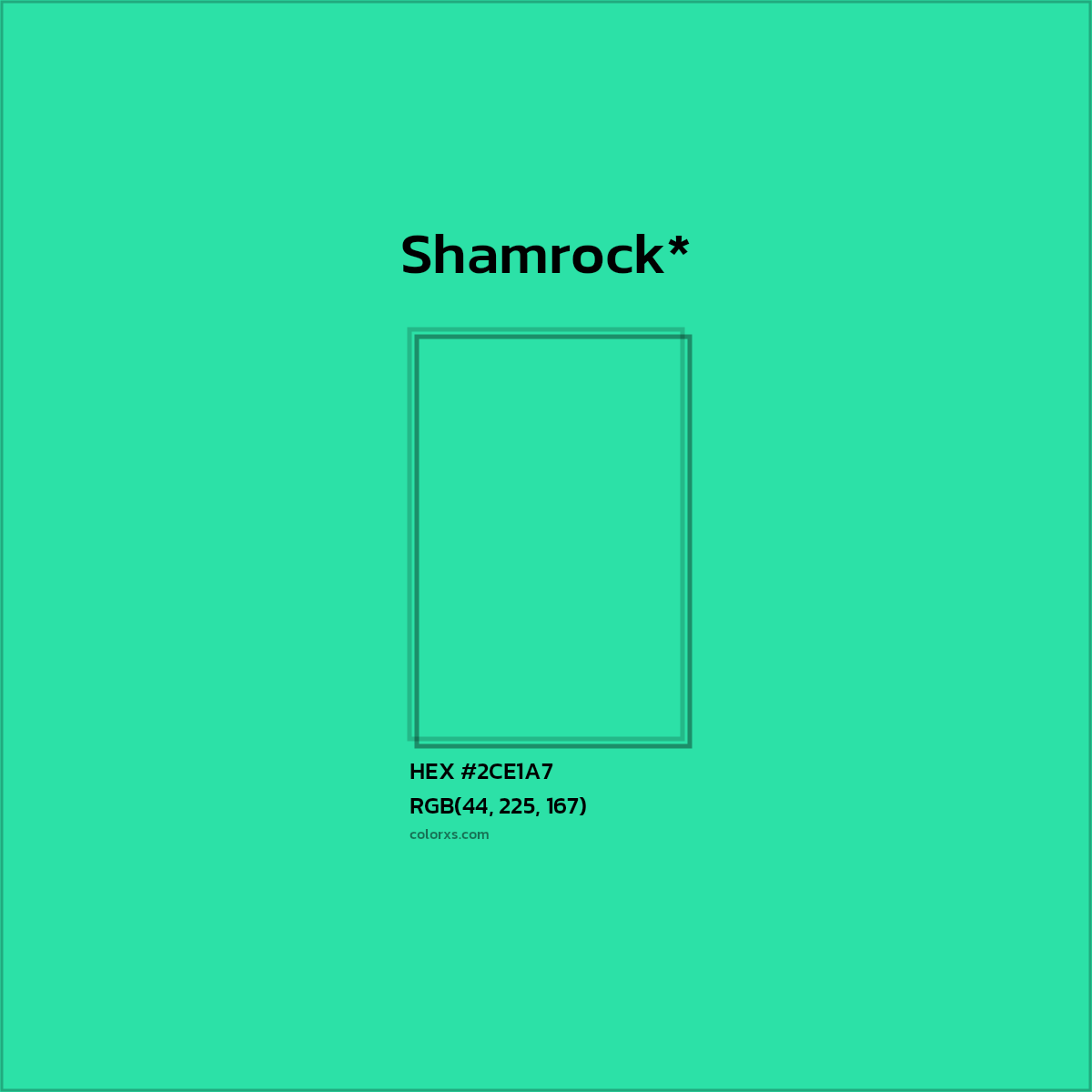 HEX #2CE1A7 Color Name, Color Code, Palettes, Similar Paints, Images