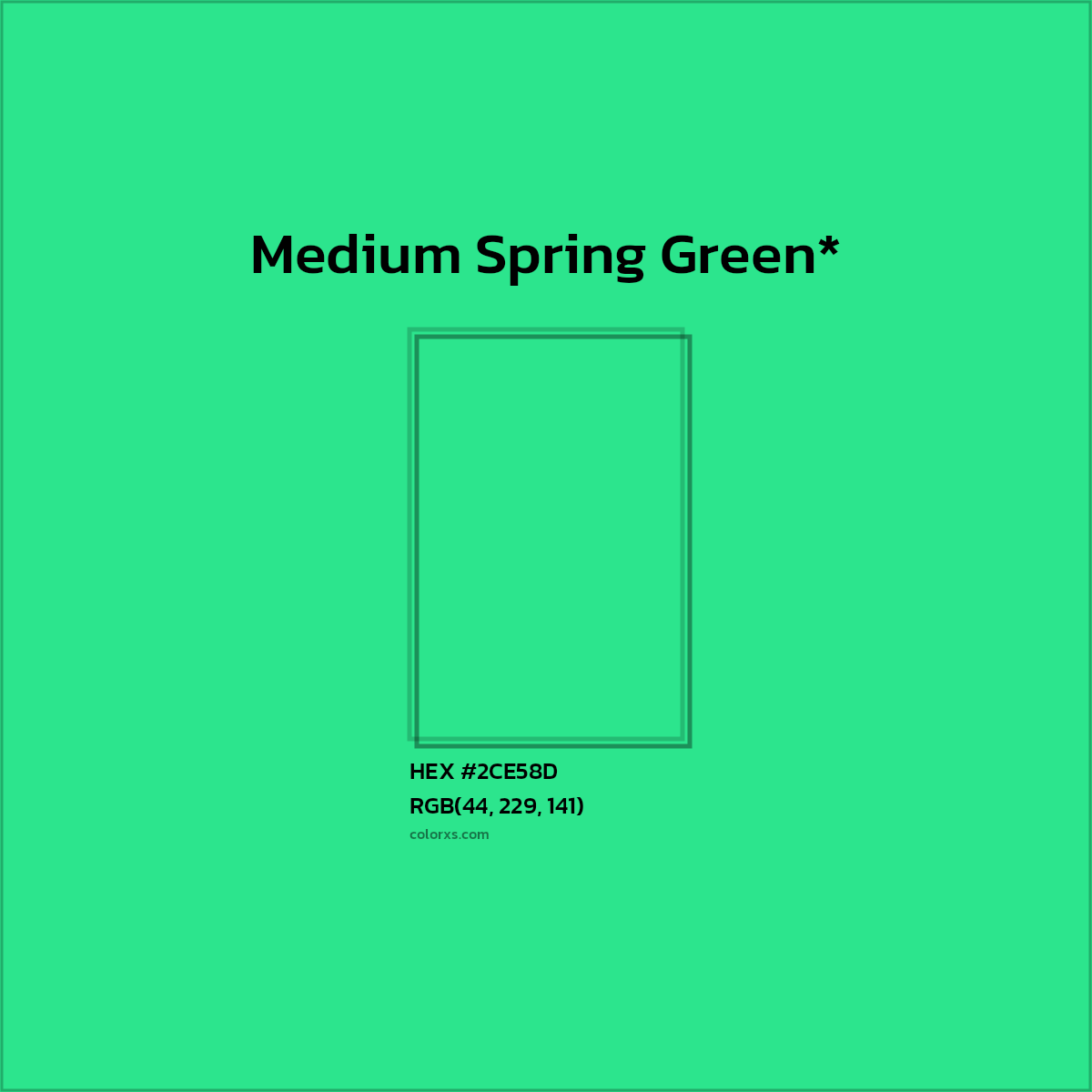 HEX #2CE58D Color Name, Color Code, Palettes, Similar Paints, Images