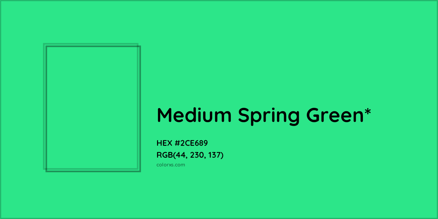 HEX #2CE689 Color Name, Color Code, Palettes, Similar Paints, Images