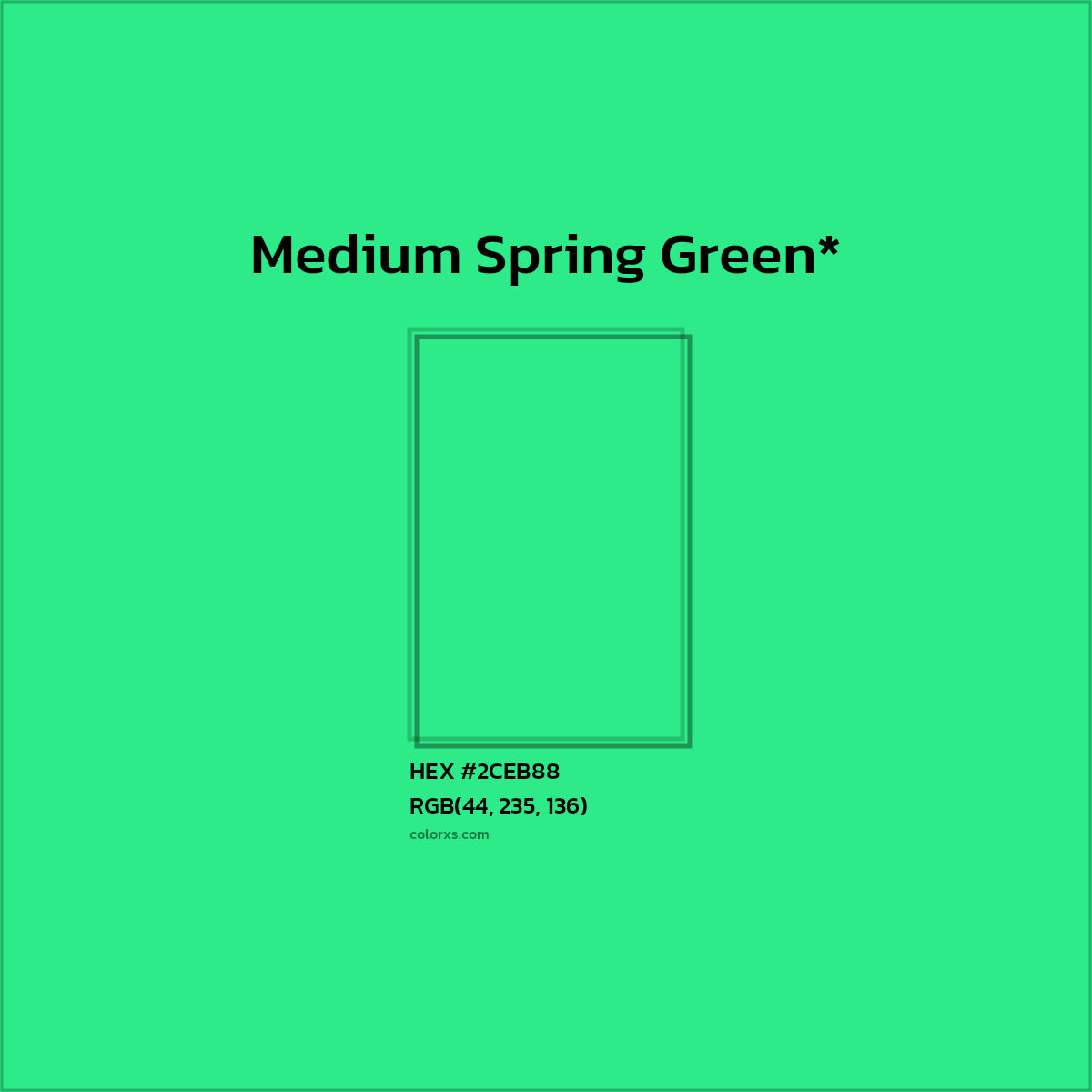 HEX #2CEB88 Color Name, Color Code, Palettes, Similar Paints, Images