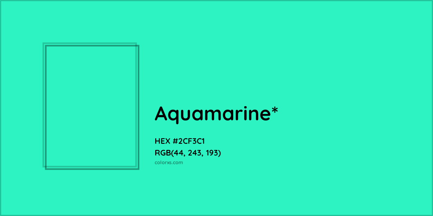 HEX #2CF3C1 Color Name, Color Code, Palettes, Similar Paints, Images