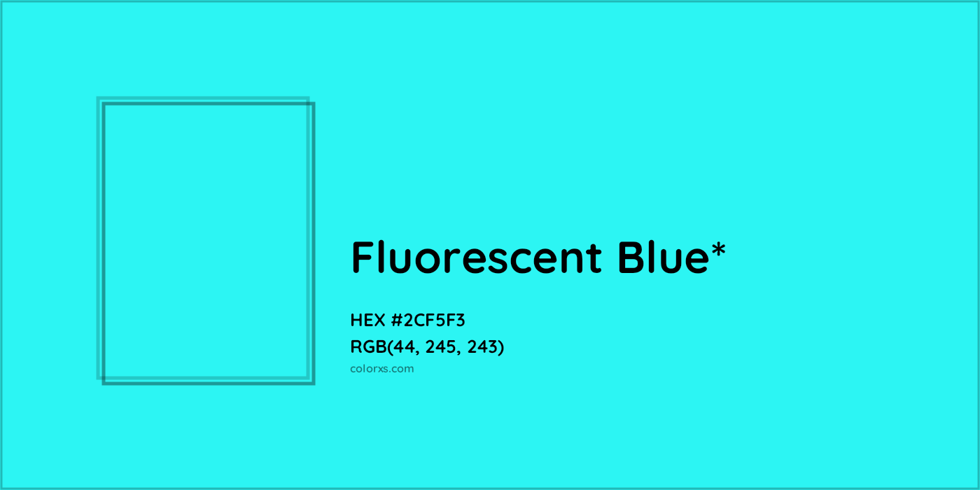 HEX #2CF5F3 Color Name, Color Code, Palettes, Similar Paints, Images