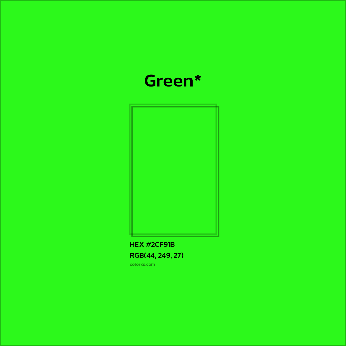 HEX #2CF91B Color Name, Color Code, Palettes, Similar Paints, Images