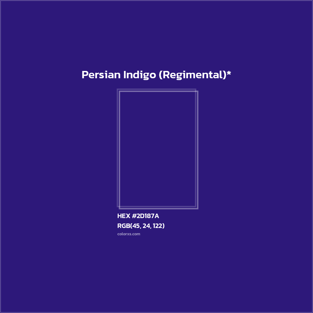 HEX #2D187A Color Name, Color Code, Palettes, Similar Paints, Images